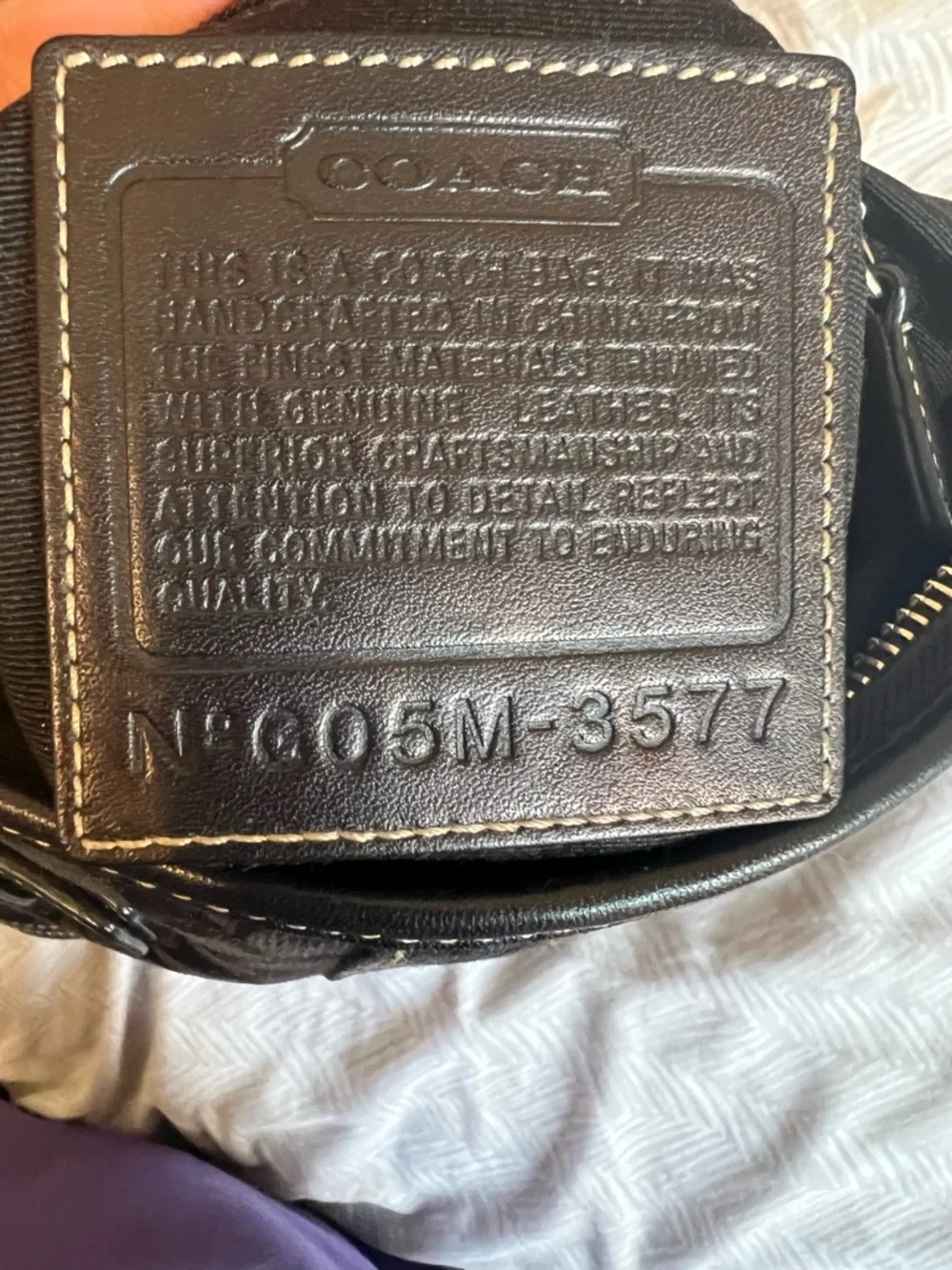 Coach Black Signature Jacquard Shoulder Bag with Buckle Accents